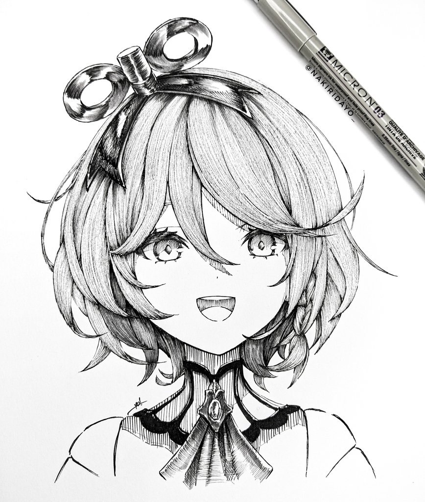1girl, :d, art_tools_in_frame, ascot, braid, cecilia_immergreen, commentary, completion_time