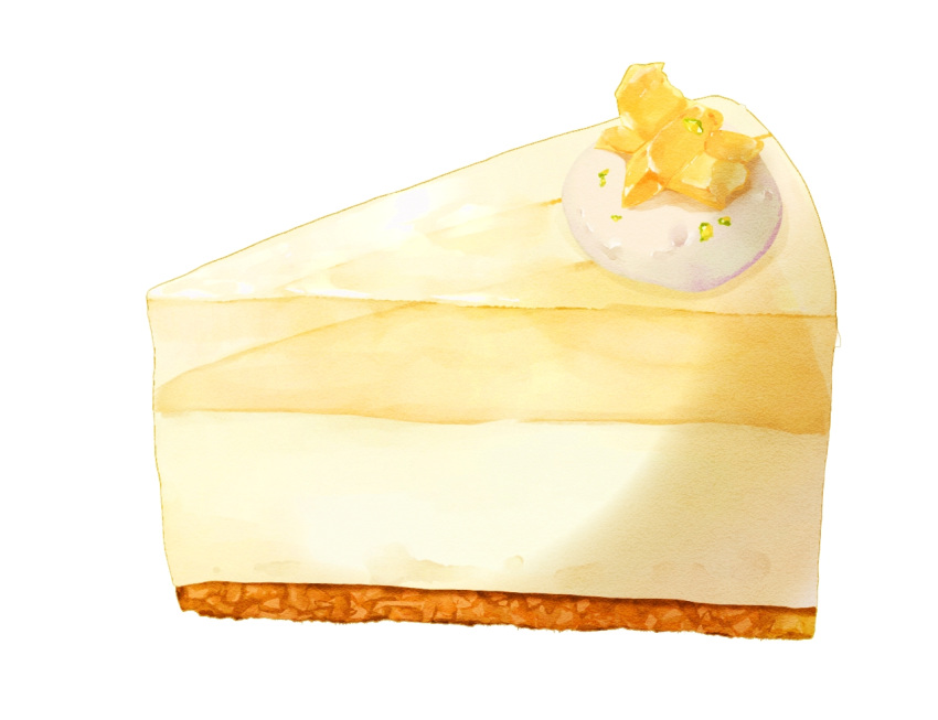cake, cake_slice, cheesecake, food, food_focus, no_humans, original, simple_background