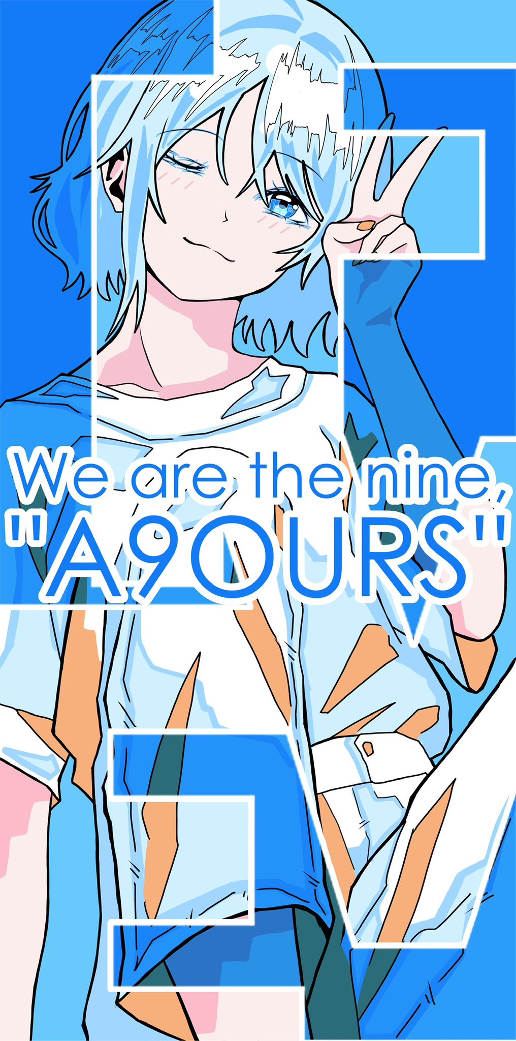 1girl, akisetsu_1137, blue_eyes, english_text, highres, legs, love_live!, love_live!_sunshine!!