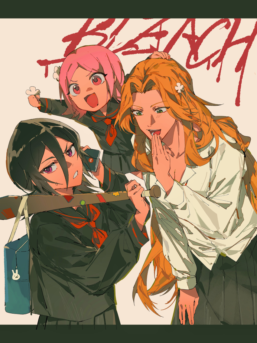 absurdres, bag, bag_charm, baseball_bat, black_skirt, bleach, charm_(object), highres