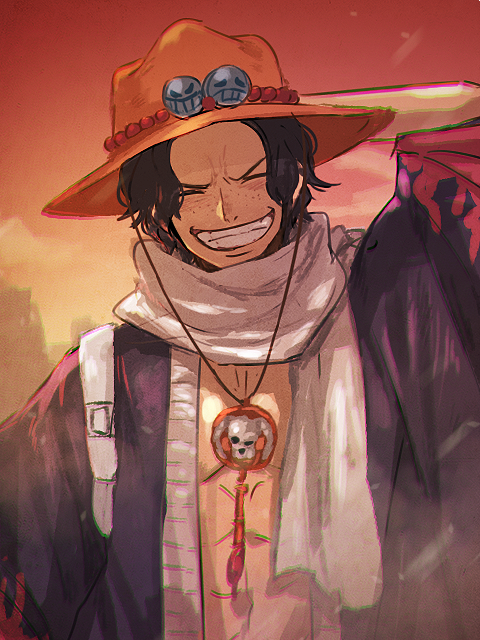 1boy, ^_^, abs, arm_behind_head, bag, black_hair, closed_eyes, coat