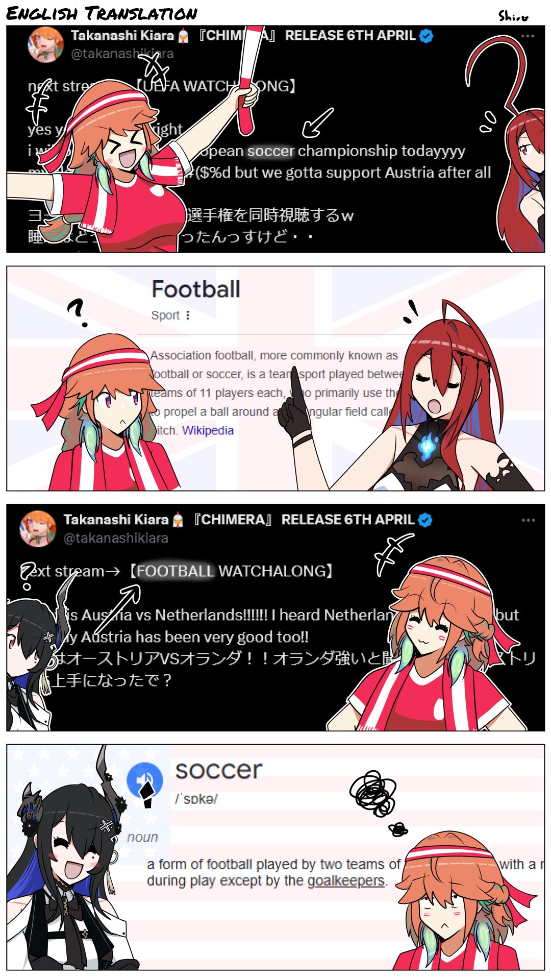 >_<, 3girls, ?, alternate_costume, american_flag, asymmetrical_horns, austria, austrian_flag