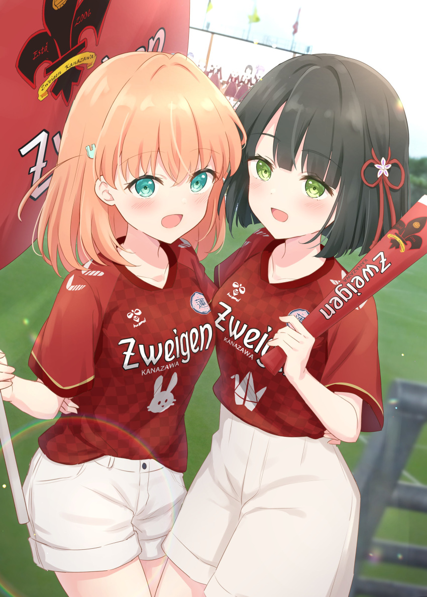 2girls, :d, absurdres, alt_text, aqua_eyes, black_hair, blunt_bangs, blunt_ends