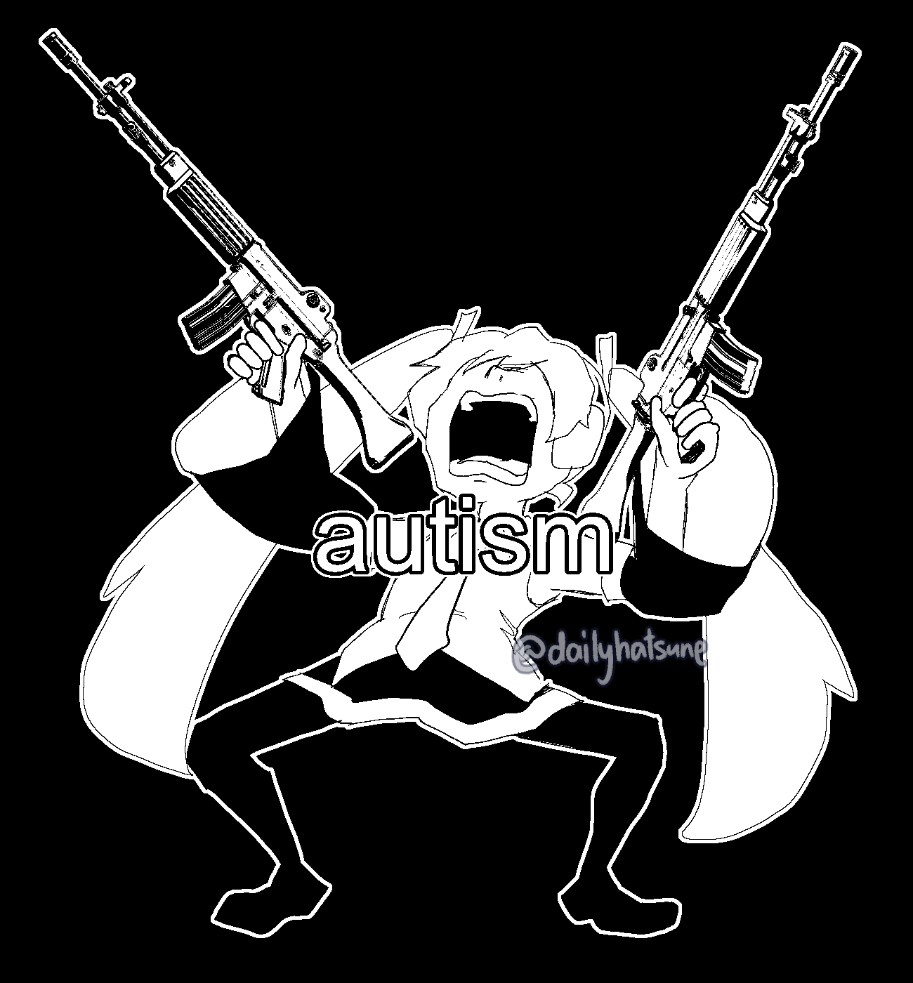 1girl, artist_name, autism, black_background, boots, collared_shirt, commentary, detached_sleeves