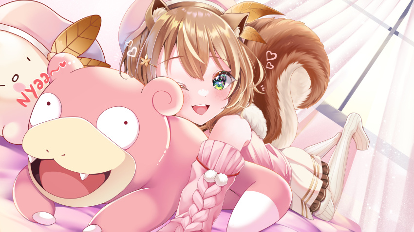 1girl, absurdres, animal_ears, ayunda_risu, ayunda_risu_(1st_costume), brown_choker, brown_hair, brown_skirt