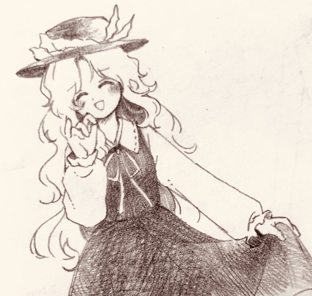 1girl, :d, ^_^, closed_eyes, collared_shirt, commentary, cowboy_shot, dolls_in_pseudo_paradise