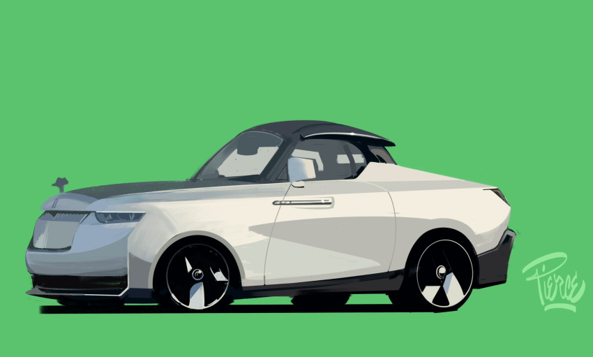 alt_text, artist_name, from_side, green_background, highres, no_humans, original, rolls-royce