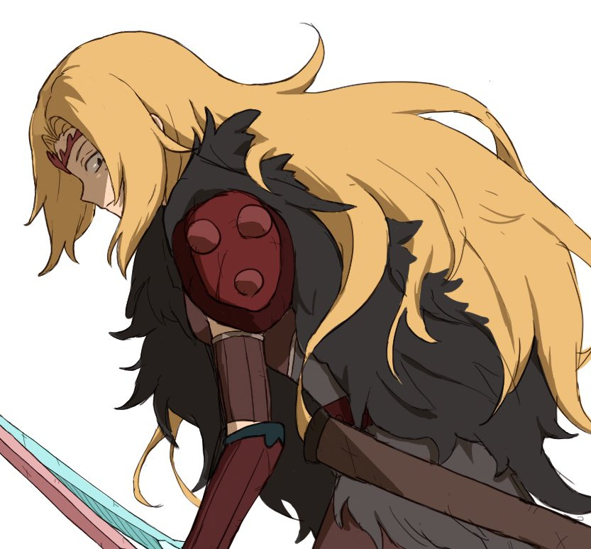 1girl, amphibia, armlet, armor, belt, blonde_hair, bracelet, breastplate