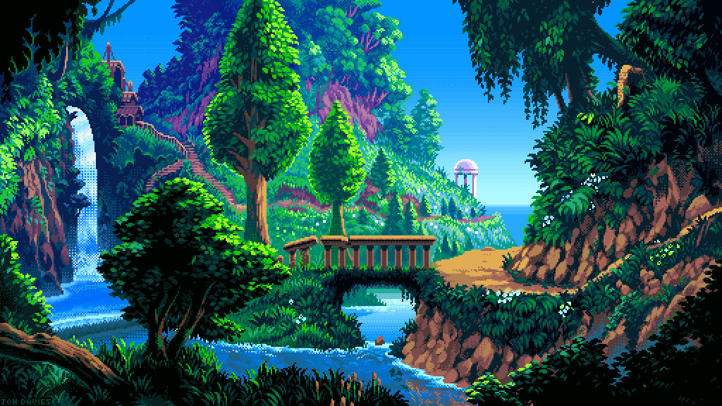 animated, animated_gif, artist_name, blue_sky, bridge, commentary, day, english_commentary