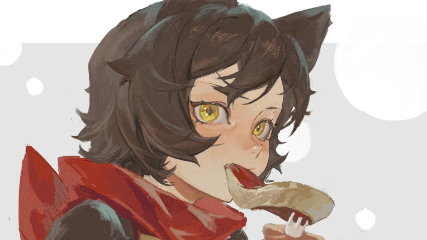 absurdres, animal_ears, black_fur, black_hair, body_fur, cat_ears, cat_girl, dungeon_meshi