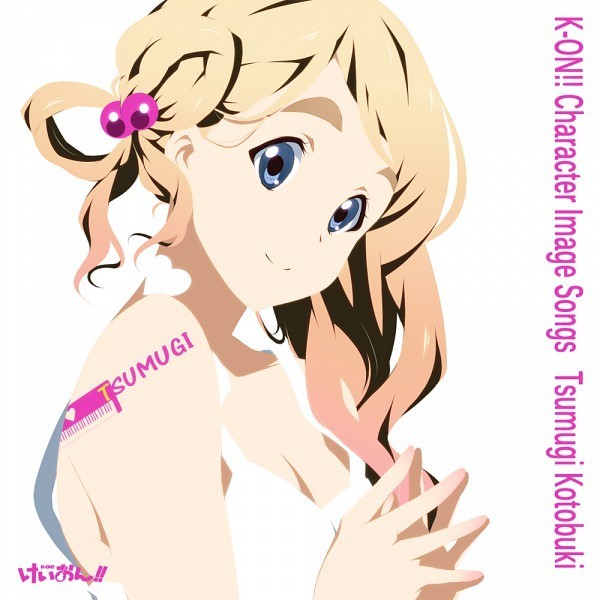 alternate_hairstyle, bare_shoulders, blonde_hair, blue_eyes, bodypaint, character_single, cover, dress
