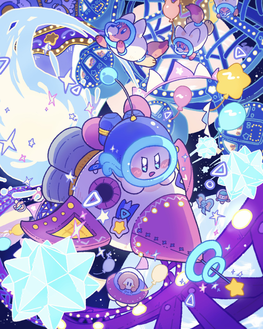 awoofy, balloon, blush_stickers, bright_pupils, elfilin, ferris_wheel, flying, harukui
