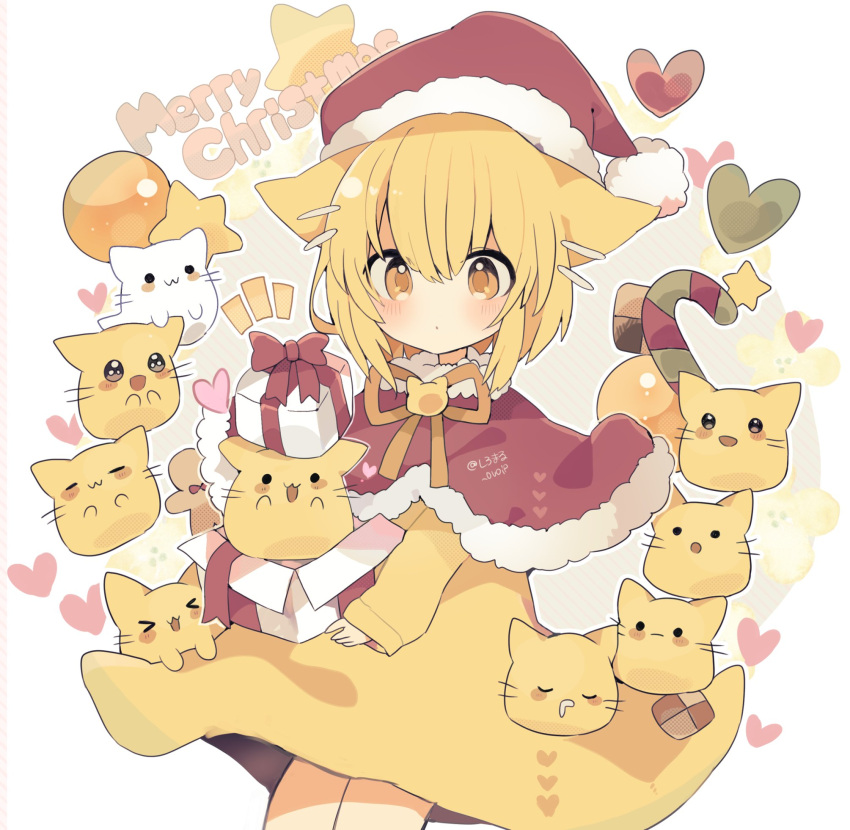 1girl, :o, animal_ears, ball, blob, blob_(google), blonde_hair, blush