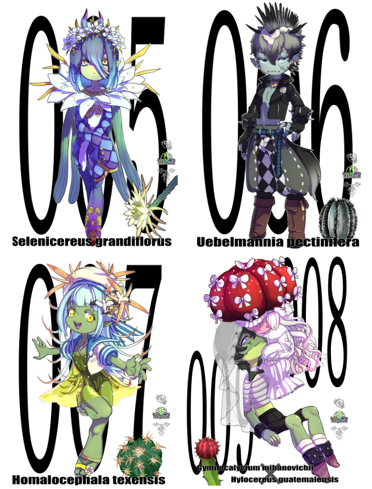 2boys, 3girls, black_jacket, black_shorts, blue_hair, bracelet, brown_footwear, cactus