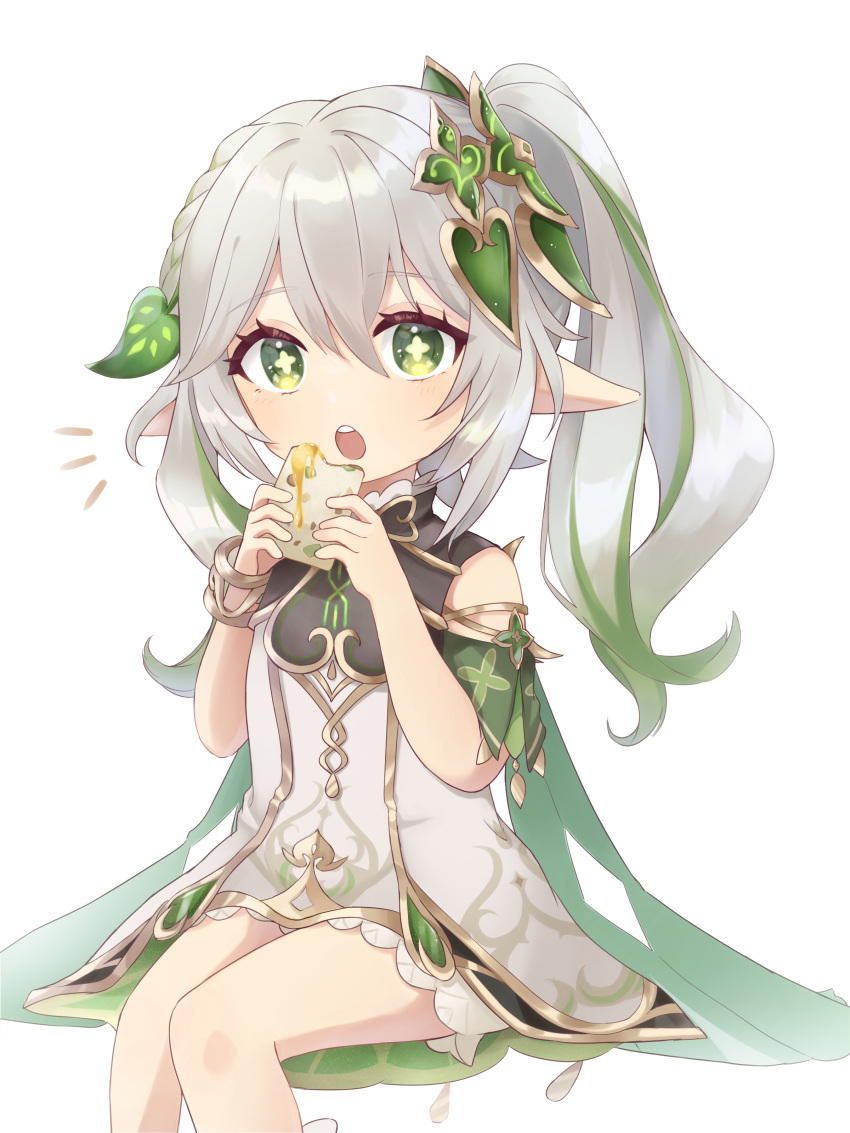 1girl, :o, absurdres, bare_shoulders, bloomers, candied_ajilenakh_nut_(genshin_impact), cape, commentary_request