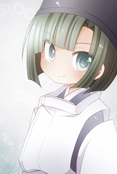 1boy, arms_at_sides, black_hat, blue_eyes, blush, closed_mouth, commentary_request, fujiwara_no_sai