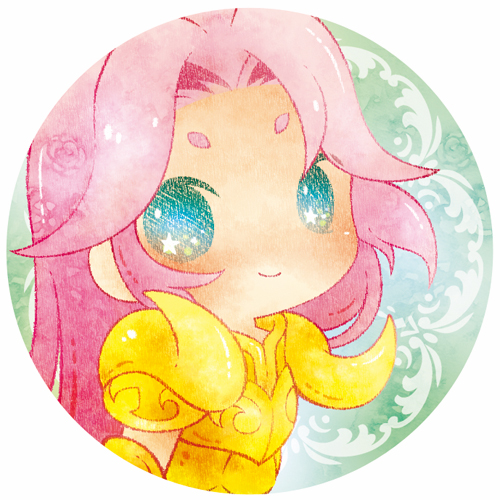 1boy, aries_muu, armor, blush, closed_mouth, commentary_request, gold_armor, long_hair