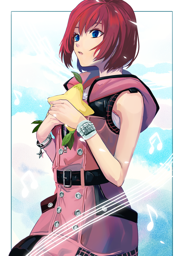 1girl, bare_shoulders, belt, belt_buckle, black_belt, blue_eyes, buckle, buttons