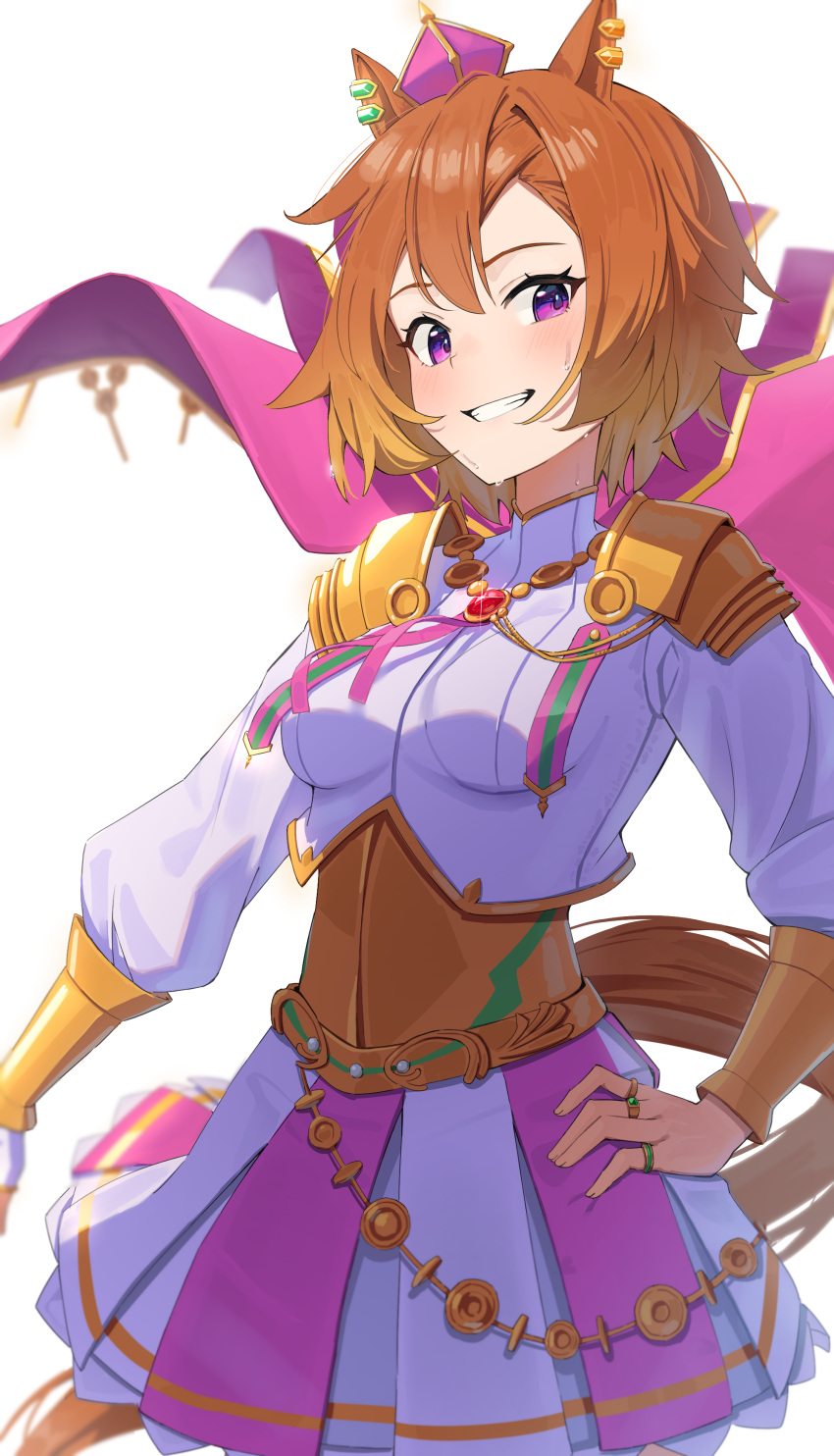 1girl, absurdres, animal_ears, blush, cape, cidersour, commentary_request, cowboy_shot