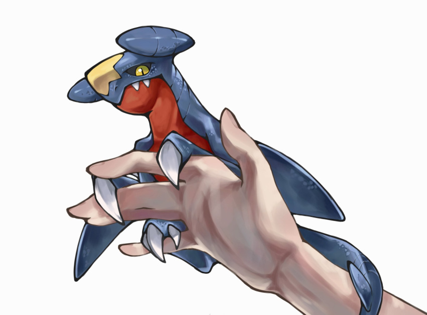 1other, black_sclera, colored_sclera, colored_skin, dragon, full_body, garchomp, green_skin