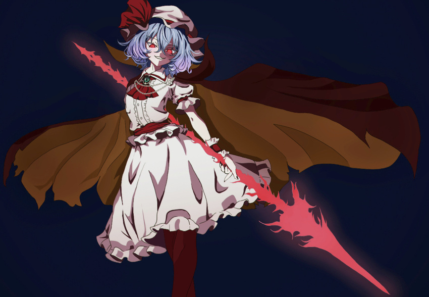 1girl, ascot, blue_background, blue_hair, brooch, buttons, cloak, collared_dress