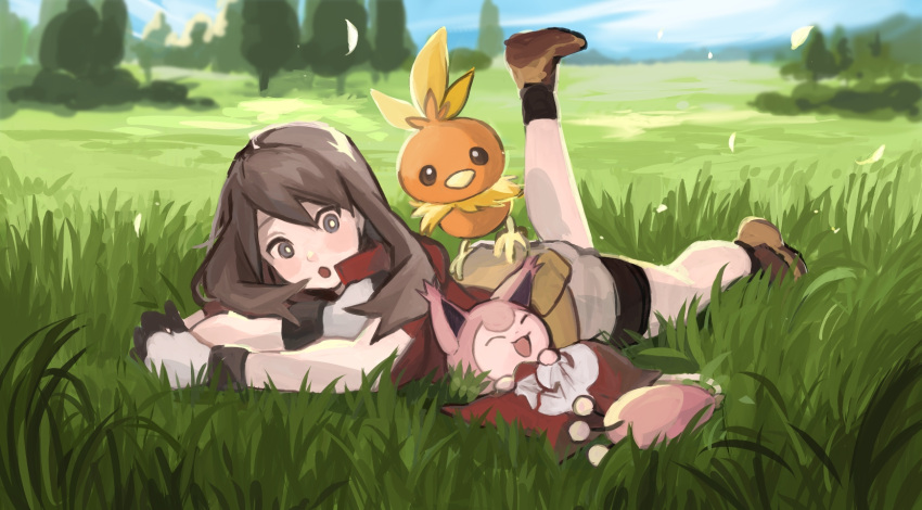 1girl, :o, animal_ears, bag, bandana, beak, bike_shorts, bike_shorts_under_shorts