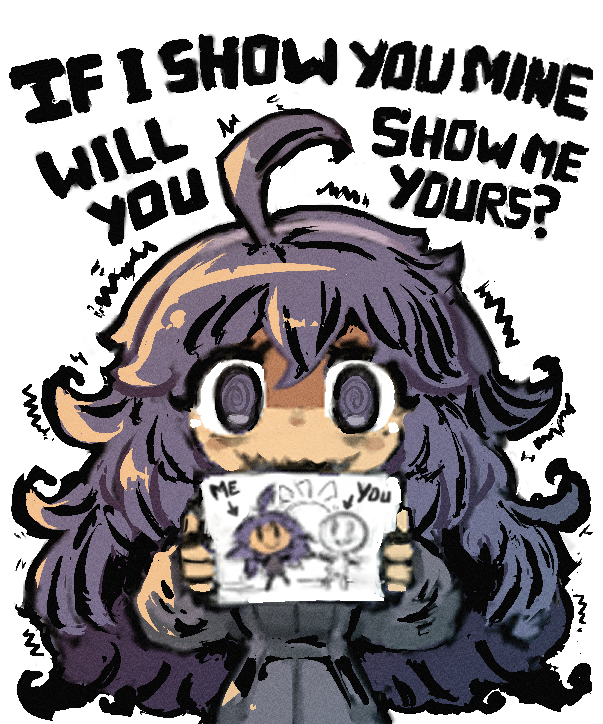 1girl, @_@, ^^^, ahoge, black_dress, double-parted_bangs, drawing_(object), dress, hair_between_eyes, hex_maniac_(pokemon), holding, holding_paper, inawon, long_hair, long_sleeves, looking_at_viewer, messy_hair, paper, pokemon, puffy_long_sleeves, puffy_sleeves, purple_hair, scared, solo, tearing_up, trembling, very_long_hair, violet_eyes, wavy_hair, wavy_mouth, white_background