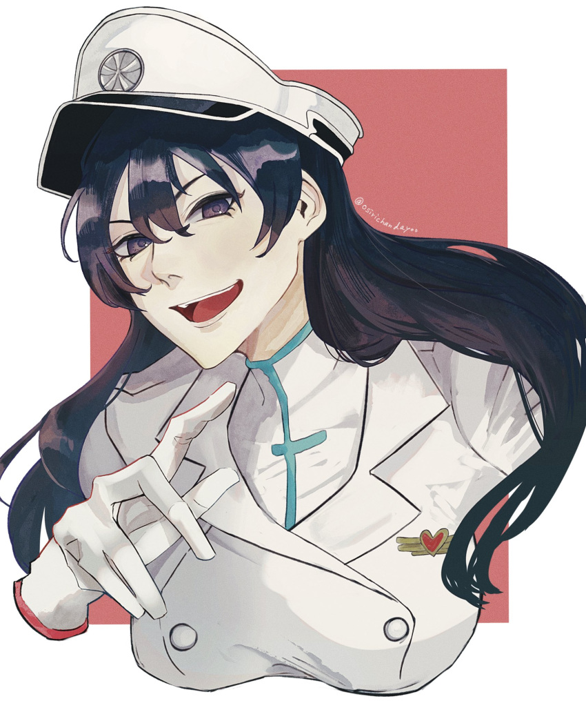 1girl, :d, bambietta_basterbine, black_eyes, black_hair, bleach, bleach:_sennen_kessen-hen, commentary