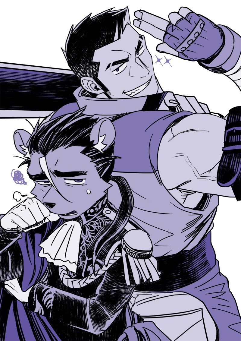 2boys, absol_(dkqthf), another_eidos-r, black_hair, bow, bowtie, fingerless_gloves, furry