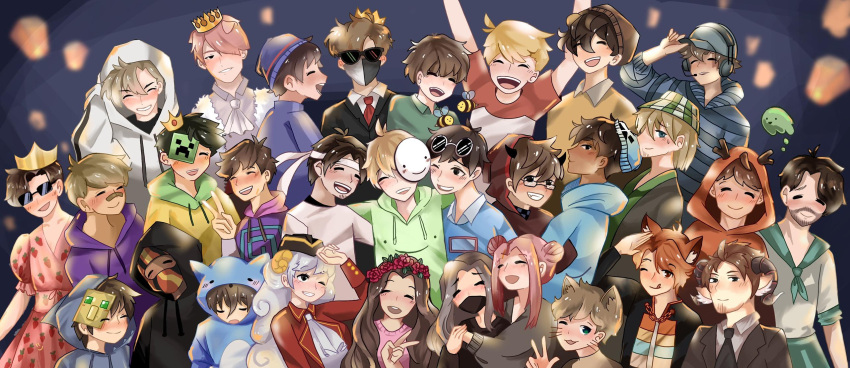 2others, 4girls, 6+boys, adapted_costume, alternate_costume, androgynous, animal_costume, annotation_request