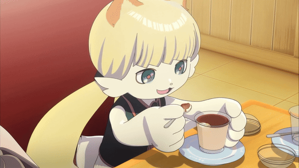 animal_ears, animated, animated_gif, d_cide_traumerei, eating, pudding, spoon, tris