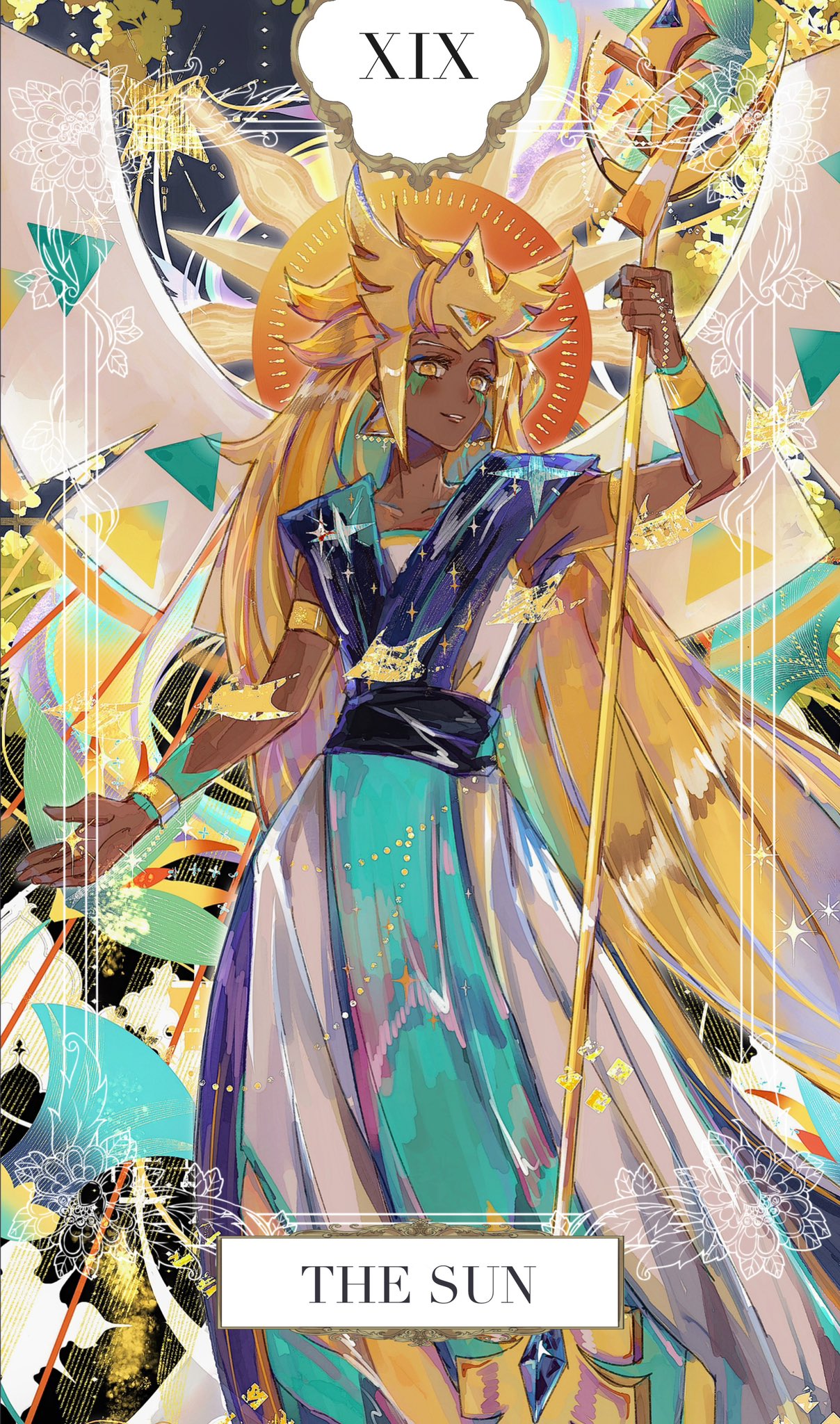 armlet, blonde_hair, bracelet, cookie_run, dark-skinned_female, dark_skin, english_text, gold_bracelet