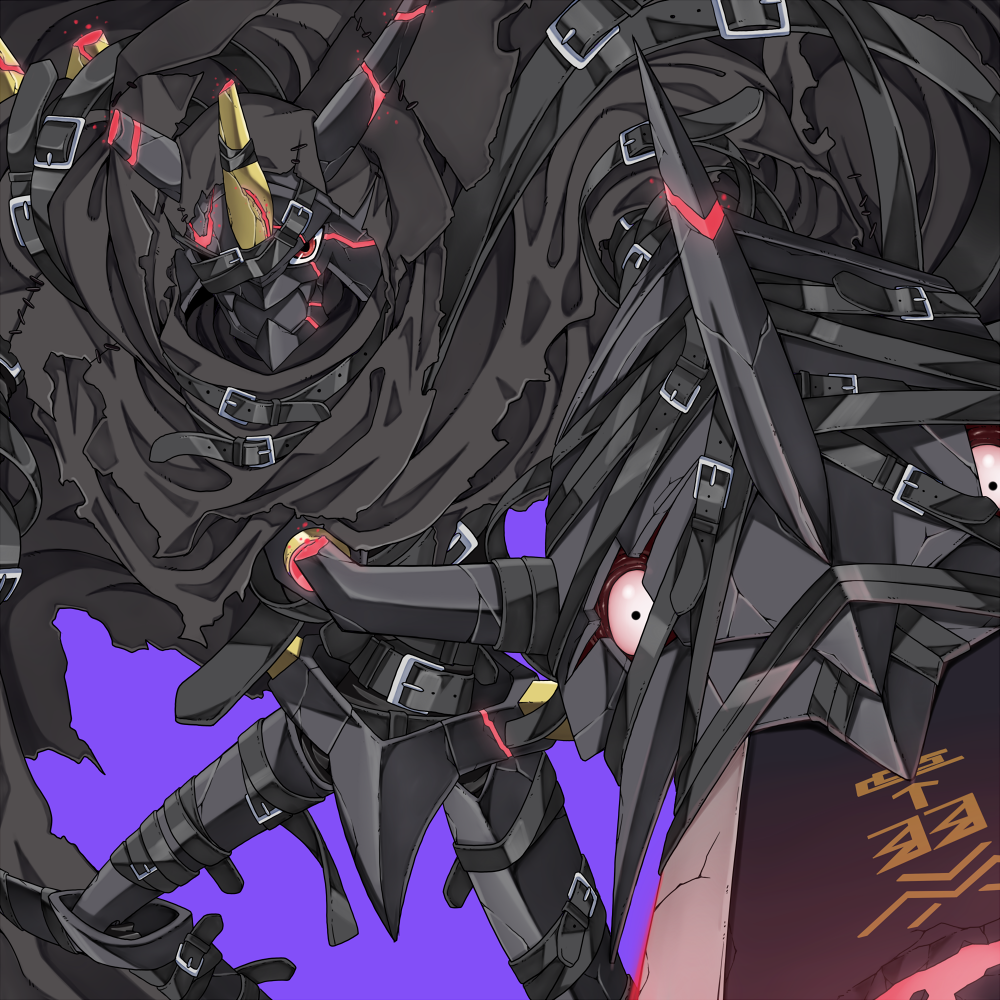 arm_blade, bandai, battle_damage, belt, broken, broken_horn, broken_sword, broken_weapon