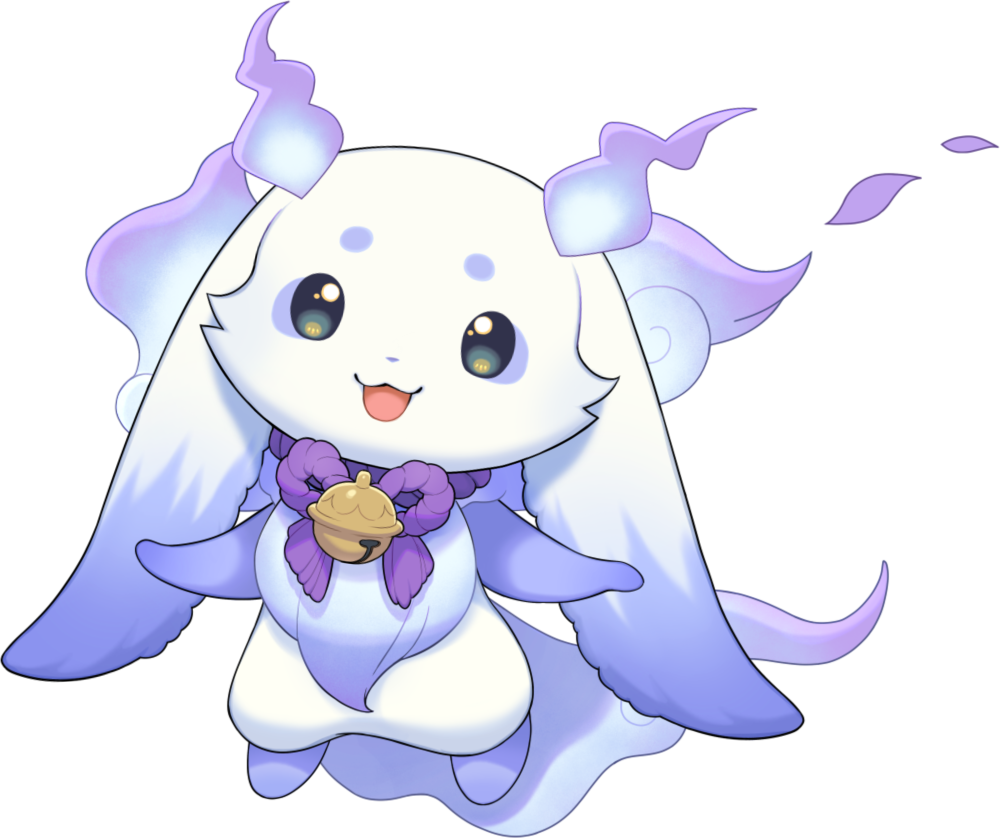 1other, :3, bell, black_eyes, full_body, green_eyes, hitsuji_oshipu, horns