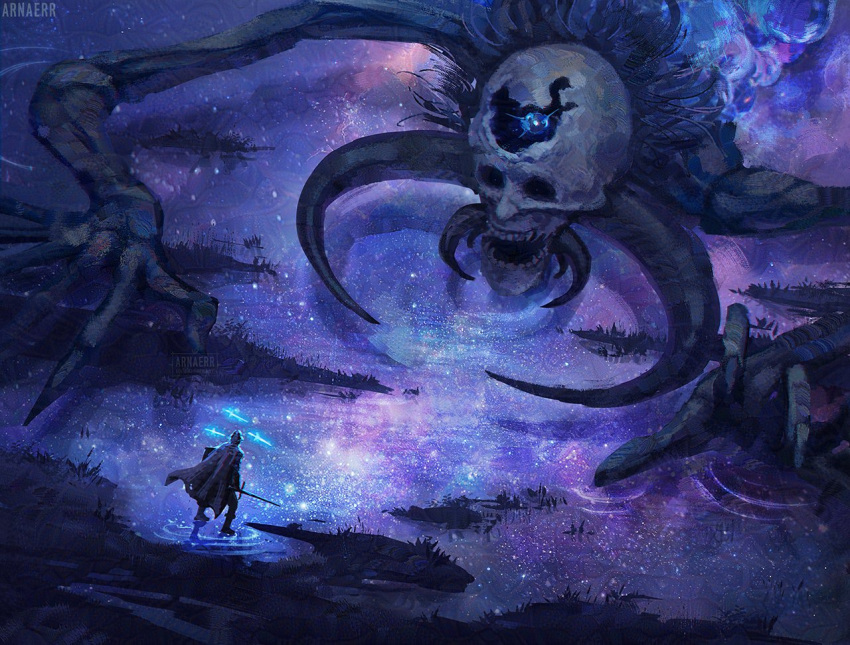2others, armor, arnaerr, artist_name, astel_naturalborn_of_the_void, bone, cape, elden_ring