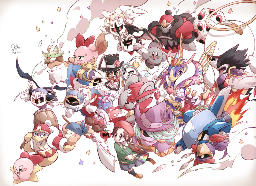 3girls, 6+boys, 6+others, :q, ^_^, adeleine, afterimage, ahoge