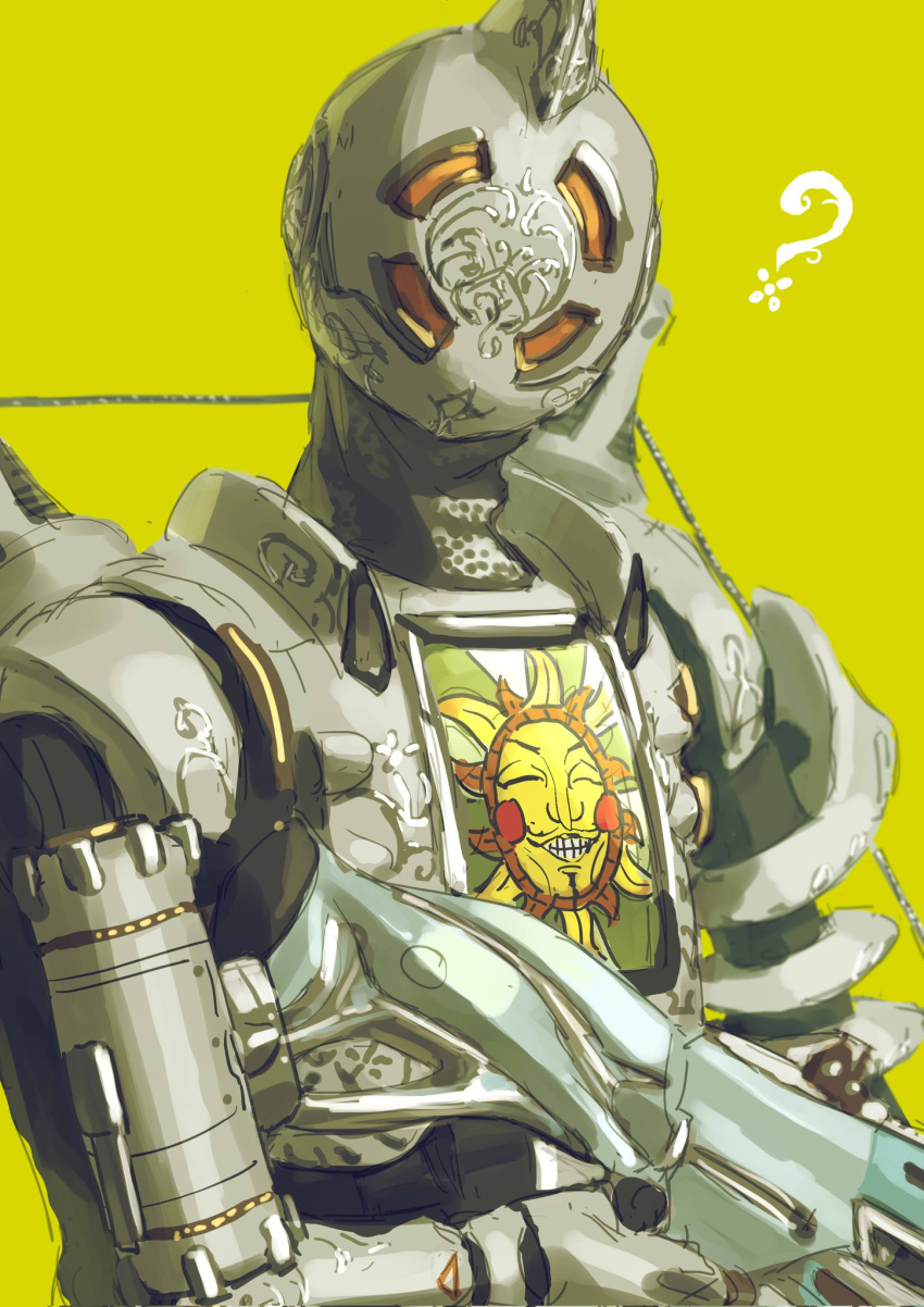 apex_legends, cable, gun, head_tilt, highres, holding, holding_gun, holding_weapon