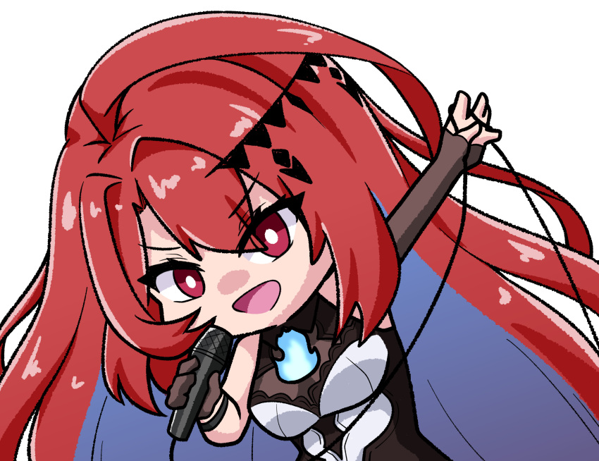 ahoge, bare_shoulders, blue_fire, blue_hair, chibi, chibi_only, colored_inner_hair, elizabeth_rose_bloodflame