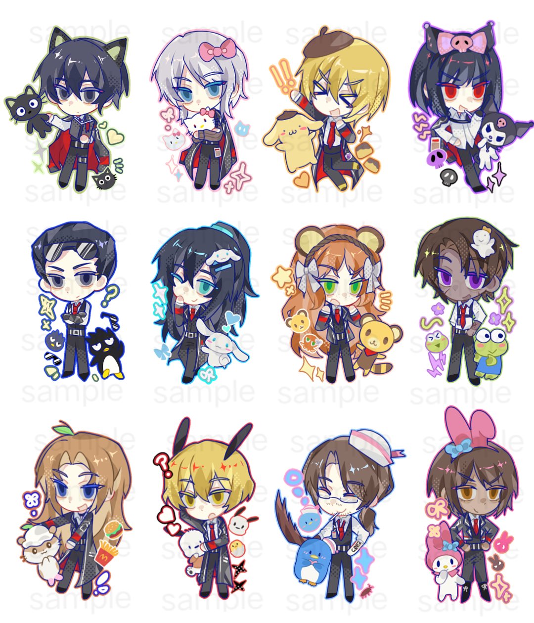 !, !!, >_<, 6+boys, 6+girls, :o, ;), ?