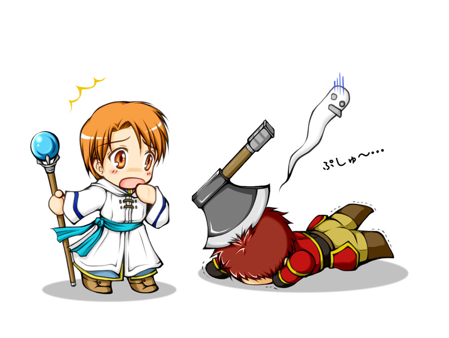 armor, axe, chibi, dying, failure, fire_emblem, fire_emblem:_souen_no_kiseki, ghost