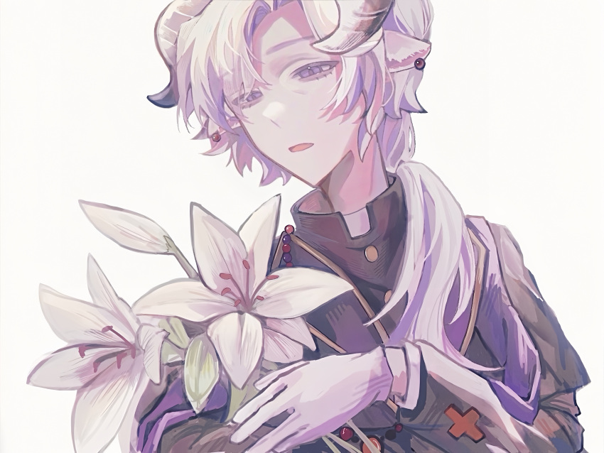 1boy, absurdres, animal_ear_piercing, animal_ears, black_capelet, black_shirt, call_of_cthulhu, capelet