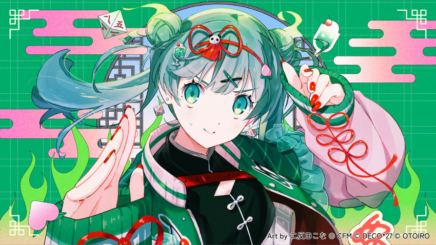 1girl, absurdres, artist_name, blue_eyes, blue_hair, china_dress, chinese_clothes, closed_mouth