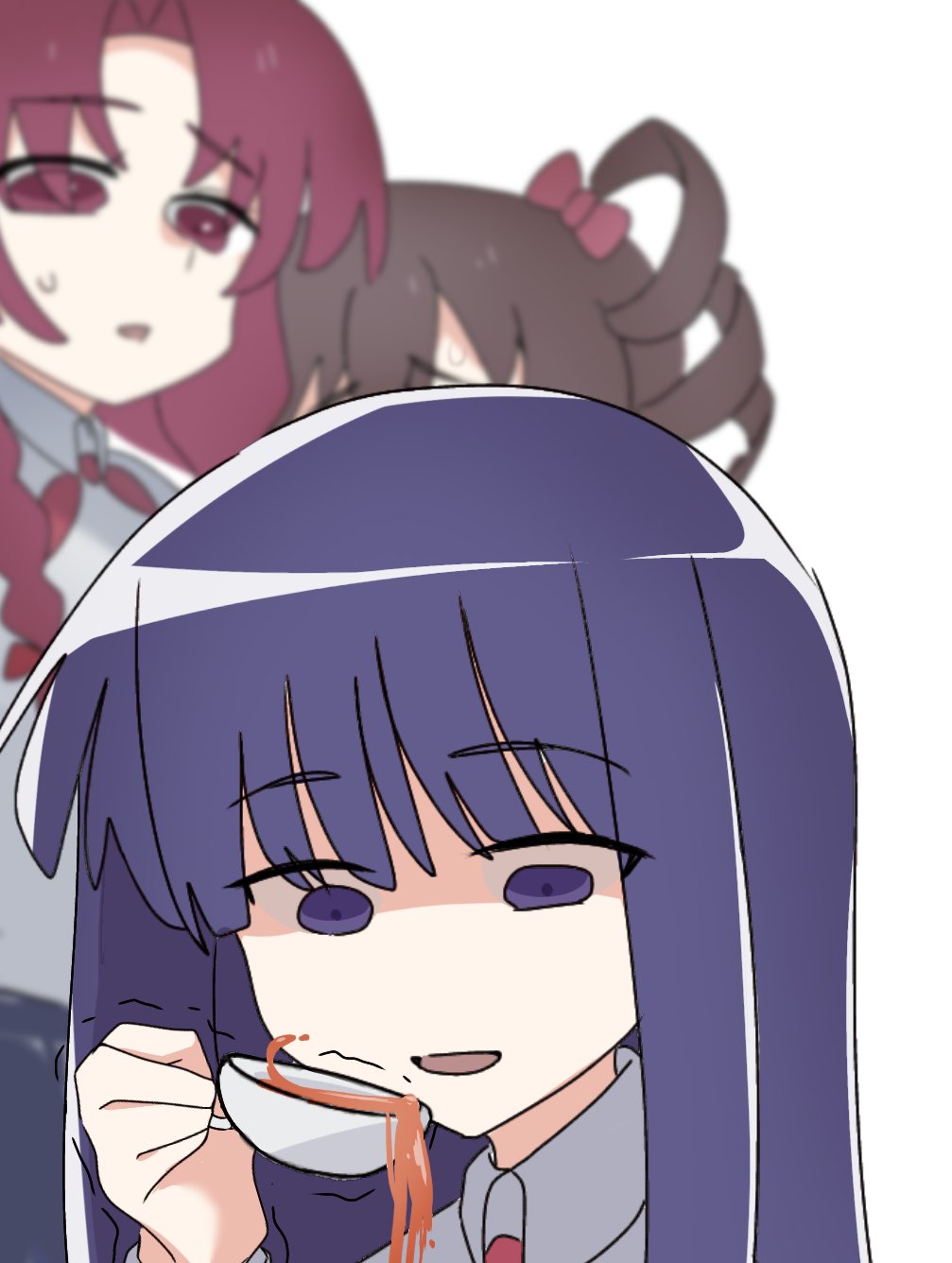 6npnmcuvsauiemp, angry, blue_eyes, blue_hair, cup, furious, furude_rika, highres