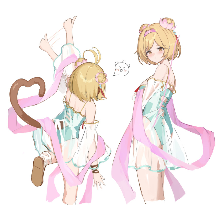 2girls, absurdres, andira_(granblue_fantasy), andira_(summer)_(granblue_fantasy), animal_ears, aqua_one-piece_swimsuit, casual_one-piece_swimsuit, cosplay