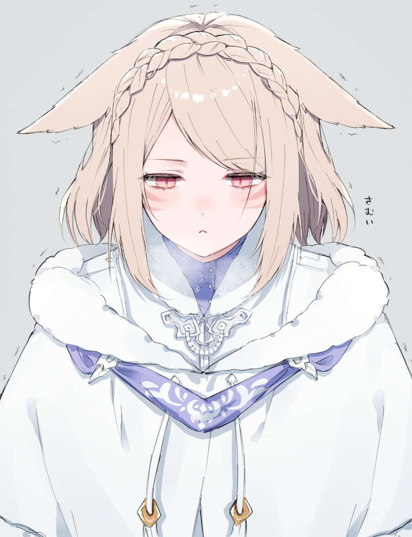1girl, :<, absurdres, animal_ears, braid, cat_ears, cat_girl, cat_tail