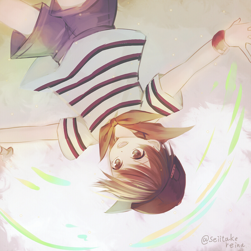 1boy, black_wristband, brown_eyes, brown_hair, brown_hat, hat, male_focus, mother_(game)