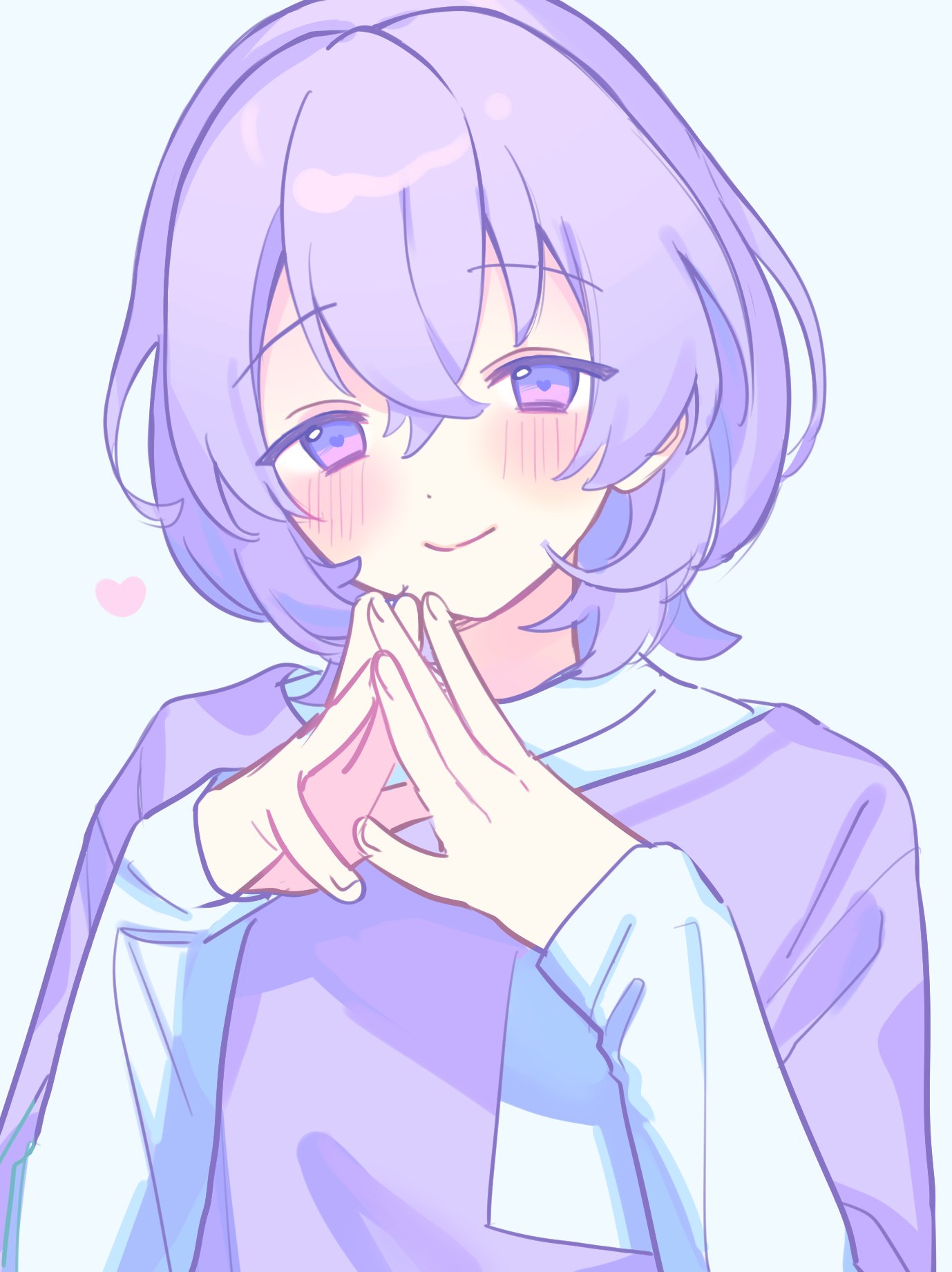 1boy, androgynous, blush, closed_mouth, crossed_bangs, dot_nose, double-parted_bangs, ensemble_stars!