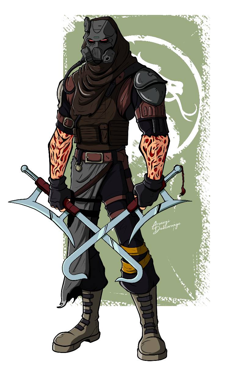 1boy, burn_scar, deviantart, dubcarnage, kabal, logo, male, male_focus