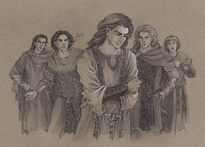 5boys, amras, angry, arguing, belt, bracer, brothers, cape