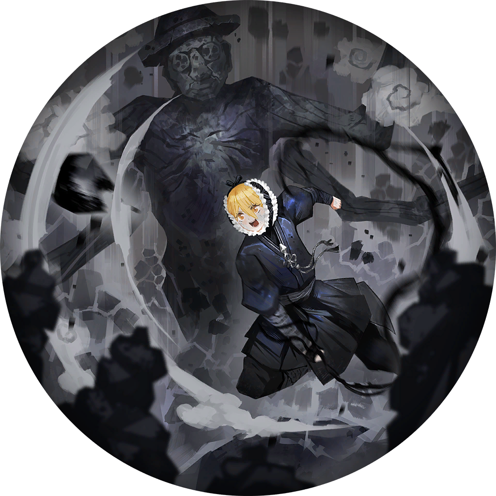 1girl, arm_wrap, black_hanbok, blonde_hair, bolkki, cairn_(structure), don_quixote_(project_moon), e.g.o_(project_moon)
